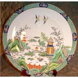 CROWN Staffordshire WILLOW Dinner PLATE Chinese#1075388