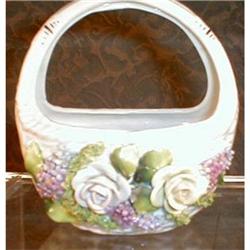 ELFINWARE Basket VINTAGE Flowers #1075393