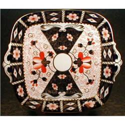 IMARI Royal CROWN Derby SQUARE Sandwich TRAY #1075398