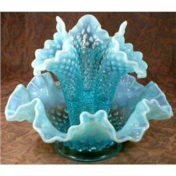 FENTON Hobnail EPERGNE Blue Opalescent VINTAGE #1075405