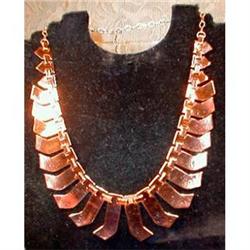 RENOIR Copper NECKLACE VINTAGE Aztec Style #1075412