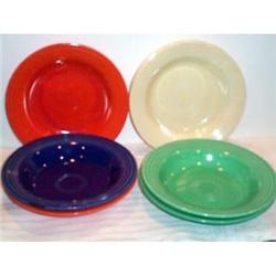 Seven Fiesta Vintage Deep Plates Soup Bowls #1075425