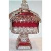 Image 1 : Cranberry Stained Wedding Covered Compote #1075463