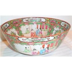Hand Painted Rose Medallion Bowl #1075469