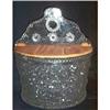 Image 1 : Pressed Glass Large Salt Box with Wooden Lid #1075478