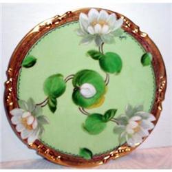 Hand Painted Stouffer Limoges Water Lily Plate #1075521