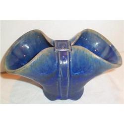 RARE Blue Fulper Belted Vase #1075525