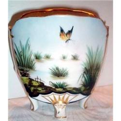 Hand Painted Limoges Footed Letter Holder #1075568