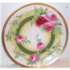 Image 1 : Hand Painted Coronet Limoges Red Roses Plate #1075659