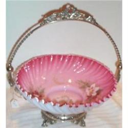 Cranberry Crimped Hand Painted Floral Brides #1075793