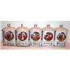 Image 1 : Five Czech Romantic Scene Spice Canisters #1075795