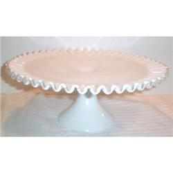 Huge Fenton Silver Crest Footed Cake Stand #1075796