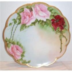 Hand Painted Haviland Limoges Rose Plate #1075808