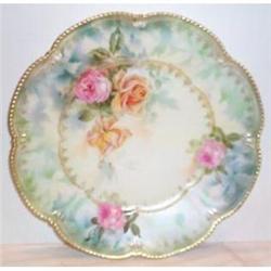 Stunning RS Prussia Rose Plate #1075809