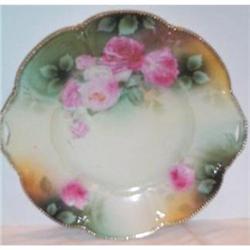 Stunning RS Prussia Rose Two Handled Cake Plate#1075810