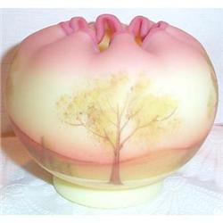 Burmese Hand Painted Artist Sgn Rose Bowl #1075827