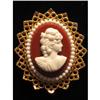 Image 1 : Grecian Curls Cream on Sienna Cameo Brooch #1076166