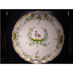 Pair of French faience plates signed by artist #1076175