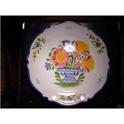 Pair of French faience plates signed by artist #1076176