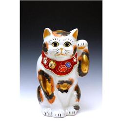 Old Japanese Kutani Welcom Cat Maneki Neko #1076205