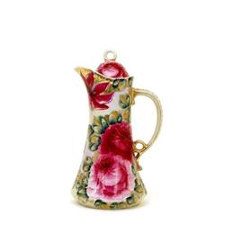 Old Japanese Nippon Chocolate Pot Teapot w Rose#1076211