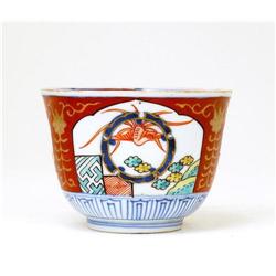 Old Japanese Imari Cup w Phoenix & Flower  #1076213