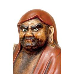 Lg Old Japanese Kutani Imari Red Robe Daruma #1076232