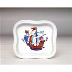 Old Japanese Fukagawa Koransha Sail Boat Dish #1076253