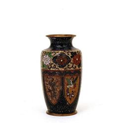 Old Japanese Hexagon Phoenix Cloisonne Vase #1076256