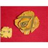 Image 1 : Butterscotch Bakelite Rose Pin #1076429