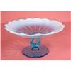 Image 1 : LOVELY Opalescent Blue Glass Footed Comport #1077002