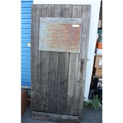 Vintage Wooden Door 32" W by 69.5" T by 2.5" D