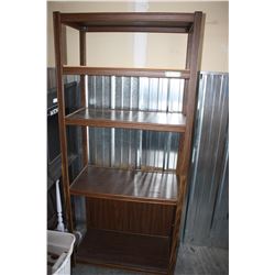 2X THE MONEY - Wooden Shelving Units (2 Parts each) 32" W by 72" T by 16" D (1 Missing Shelf)