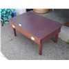Image 2 : Wooden Table with Drawer 35 by 22 by 16"T