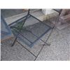 Image 3 : Metal Folding Grate Table and 2 Chairs 30 by 30 by 28"