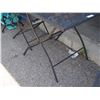 Image 5 : Metal Folding Grate Table and 2 Chairs 30 by 30 by 28"