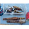 Image 4 : Vintage Square Nails, Esso Oil Can (Full), Vintage Wooden Tools and Misc