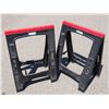 Image 1 : 2X THE MONEY - Folding Plastic Saw Horses