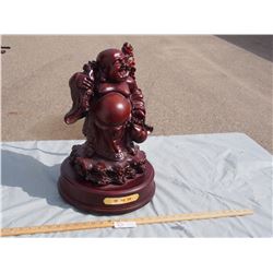 Wooden Ornamental Buddha Display 19.5" T by 13.25" W