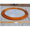 Image 1 : Oval Hanging Wooden Frame Mirror 18" by 24" L