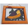 Image 2 : Stained Glass Window With Wooden Frame 11.5 by 14.5"