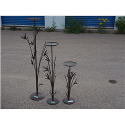 3 Iron Ornamental Stands