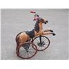 Image 1 : Late 1800s Kids Wooden Horse Tricycle 34" T by 30" L (Leather Strap Broken)