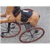Image 5 : Late 1800s Kids Wooden Horse Tricycle 34" T by 30" L (Leather Strap Broken)