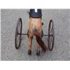 Image 6 : Late 1800s Kids Wooden Horse Tricycle 34" T by 30" L (Leather Strap Broken)