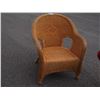 Image 3 : Wicker Chair 35" T and Stand with Glass Top 23.75" T
