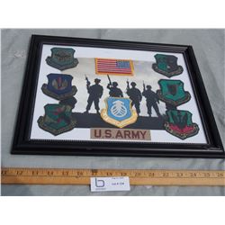 Framed Military Themed Patches or Badges