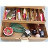 Image 3 : Vintage Tackle Box with Tackle Contents