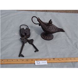 Iron Display Lamp and Lock with Keys