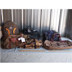 Back Pack with Kitchen Related Items and Duffel Bags